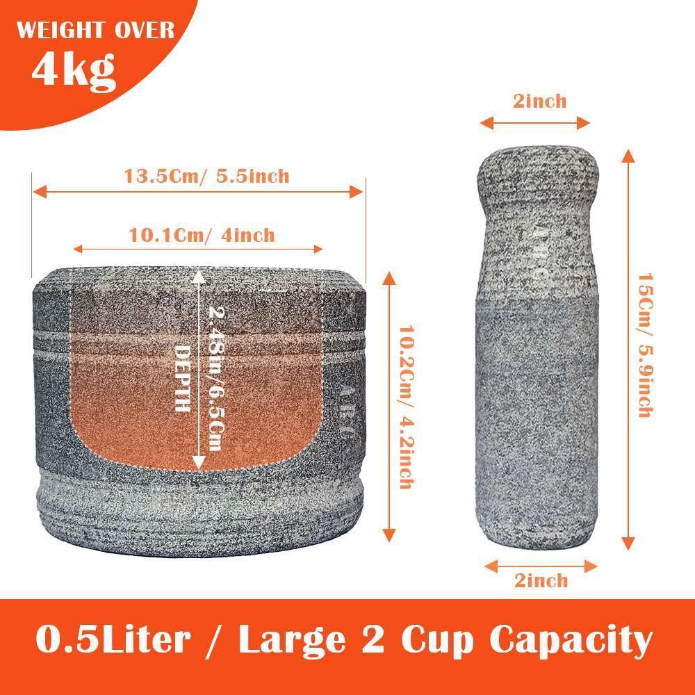 High grade Small Mortar and Pestle 4 & 5 Inch | Natural Stone Grinder – OvenAid 8 High grade Small Mortar and Pestle 4 & 5 Inch | Natural Stone Grinder – OvenAid - Image 8