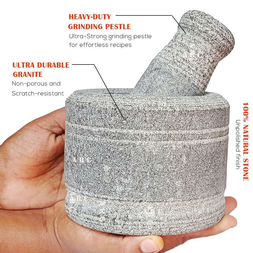 High grade Small Mortar and Pestle 4 & 5 Inch | Natural Stone Grinder – OvenAid 7 High grade Small Mortar and Pestle 4 & 5 Inch | Natural Stone Grinder – OvenAid - Image 7