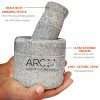 Natural Stone Mortar and Pestle Set (4” Inch Dia) - Image 2