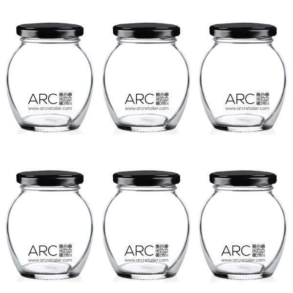 Mataki Glass Jar and Container Air Tight Black Lid for Kitchen 400 ml Mataki Glass Jar with Airtight Metal Lid (Pack of 12) - Image 4