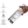 Glass Water Bottles With Leak proof Stainless Steel Cap - Clear, 800 ML,. Premium Soda Lime, Best As Reusable Drinking Bottle, Sauce Jar, Juice Beverage Container, Kefir Kit - Image 2