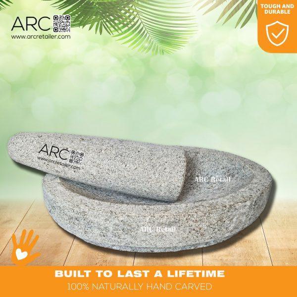 Arc retail Best Kalvam and Kuliammi set, Molcajete and Tejolote for sale, Traditional Mortar and Pestle, High-quality Griding Stone-3