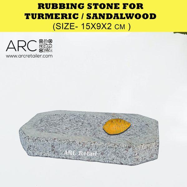 Arcretail Rubbing Stone for Sandalwood, Turmeric, Chandan grinding stone