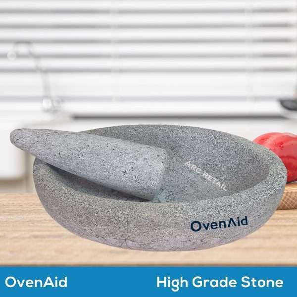 OvenAid Premium Natural Stone Kalvam (12x8") – Ayurvedic Spice Grinder & Mortar Pestle | ArcRetailer - Image 6