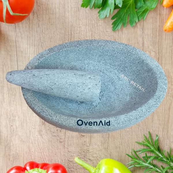 OvenAid Premium Natural Stone Kalvam (12x8") – Ayurvedic Spice Grinder & Mortar Pestle | ArcRetailer - Image 8