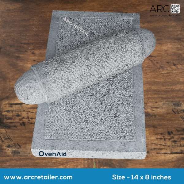 Best Stone Ammikal/Sil Bhatta/Mortar & Pestle - 14x12 Inches - Brand Ovenaid | ARC Retail - Image 2