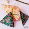 Madlva Handmade Mosaic Triangle Dangler Earrings