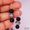 New German Silver Black Ball Dangler Earrings – 100% Handcrafted, Elegant & Lightweight Jewelry for Women & Girls | Madlva – ARC Retail - Image 4