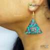 New Madlva Handmade Mosaic Triangle Dangler Earrings – 100% Handcrafted, Stylish & Lightweight Jewelry for Women & Girls | ARC Retail - Image 3