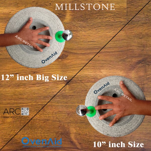 Premium OvenAid Handmade Traditional Stone Millstone / Grinder / Chakki Stone / Thiruvai Kall – Authentic Kitchen Grinder / 100% Natural Stone - Image 7