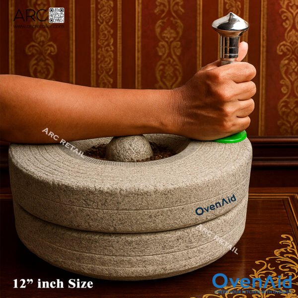Premium OvenAid Handmade Traditional Stone Millstone / Grinder / Chakki Stone / Thiruvai Kall – Authentic Kitchen Grinder / 100% Natural Stone - Image 2