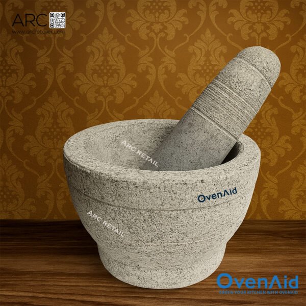 OvenAid Big Stone Mortar and Pestle 8 Inches | Imam Dasta, Khal Batta, Kundi Sota, Idi Kallu - Image 5