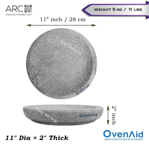 Premium Natural Stone Plate – 11 Inch Round for Kitchen, Serving & Multi-Purpose Use - 100% Natural Stone - Image 7