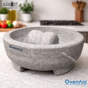 Stone Mortar and Pestle 10 Inch Bowl with Legs